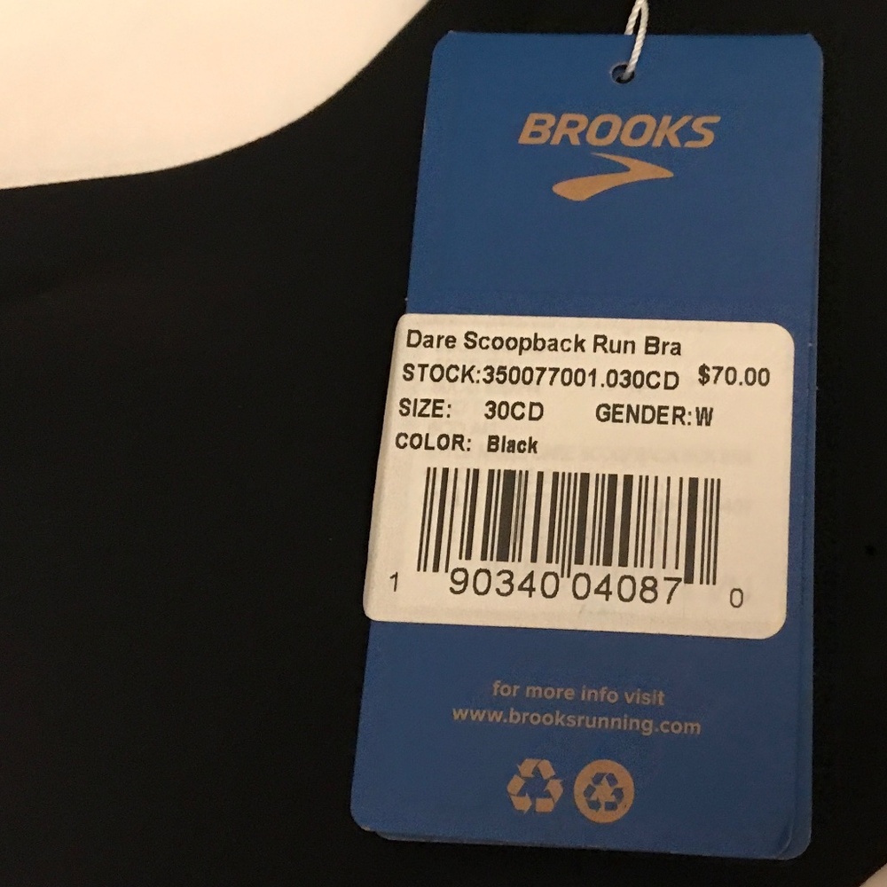 BROOKS DARE SCOOPBACK RUN BLACK SPORTS BRA - Picture 5 of 10